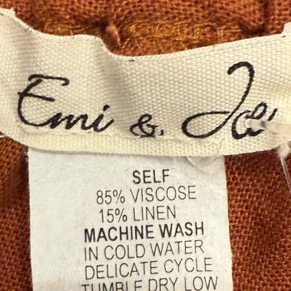 Women's Wide Leg Pants in Rust - Picture 8 of 8